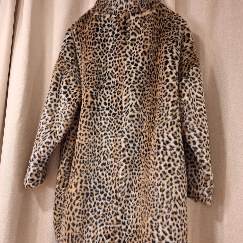 Zara Leopard Print Teddy Jacket - Picture 2 of 3
